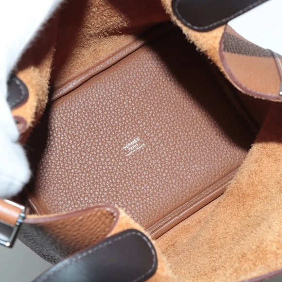 Hermes Picotan Lock Eclat PM Taurillon Clemence Swift Gold Ebene - Picture 7 of 8